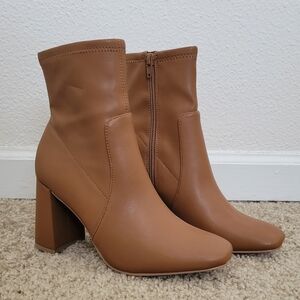 Express Square Toe Block Booties
